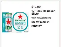Walgreens 12-Pack Heineken Silver offer