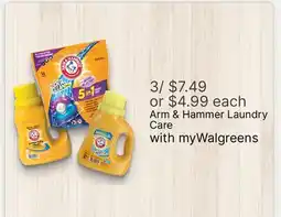 Walgreens Arm & Hammer Laundry Care offer