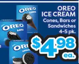 Torres Supermercado OREO ICE CREAM Cones, Bars or Sandwiches offer