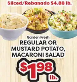 Torres Supermercado Garden Fresh REGULAR OR MUSTARD POTATO, MACARONI SALAD offer