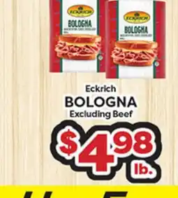 Torres Supermercado Eckrich BOLOGNA Excluding Beef offer