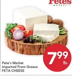 Pete's Fresh Market Pete's Market Imported From Greece FETA CHEESE offer