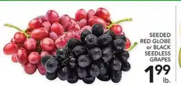 Pete's Fresh Market SEEDRED RED GLOBE or BLACK SEEDLESS GRAPES offer