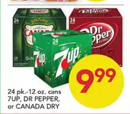 Pete's Fresh Market 24 pk.-12 oz. cans 7UP, DR PEPPER, or CANADA DRY offer