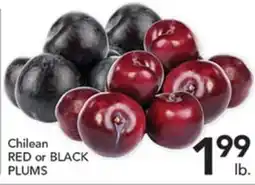 Pete's Fresh Market Chilean RED or BLACK PLUMS offer