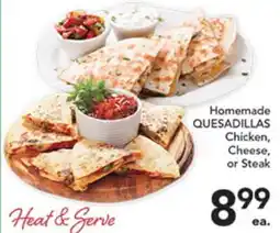 Pete's Fresh Market Homemade QUESADILLAS offer