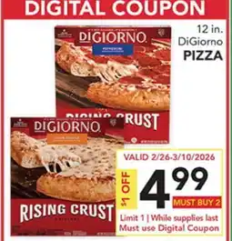 Pete's Fresh Market 12 in. DiGiorno PIZZA offer