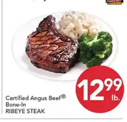 Pete's Fresh Market Certified Angus Beef Bone-In RIBEYE STEAK offer