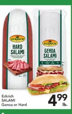 Pete's Fresh Market Eckrich SALAMI Genoa or Hard offer