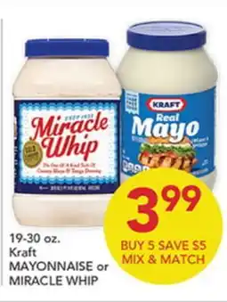Pete's Fresh Market Kraft MAYONNAISE or MIRACLE WHIP offer