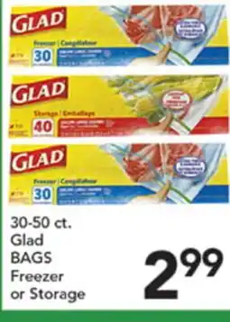 Pete's Fresh Market 30-50 ct. Glad BAGS Freezer or Storage offer