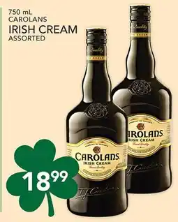 Pete's Fresh Market 750 mL CAROLANS IRISH CREAM offer