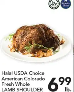 Pete's Fresh Market Halal USDA Choice American Colorado Fresh Whole LAMB SHOULD offer