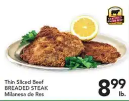Pete's Fresh Market Thin Sliced Beef BREADED STEAK offer