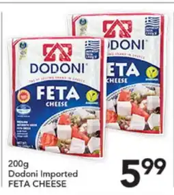 Pete's Fresh Market 200g Dodoni Imported FETA CHEESE offer