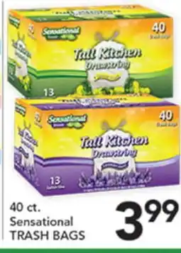 Pete's Fresh Market 40 ct. Sensational TRASH BAGS offer