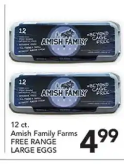 Pete's Fresh Market 12 ct. Amish Family Farms FREE RANGE LARGE EGGS offer