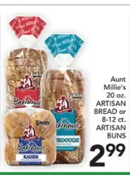 Pete's Fresh Market Aunt Millie's ARTISAN BREAD or ARTISAN BUNS offer