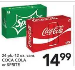 Pete's Fresh Market 24 pk.-12 oz. cans COCA COLA or SPRITE offer