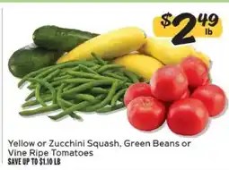 Winn Dixie Yellow or Zucchini Squash, Green Beans or Vine Ripe Tomatoes offer
