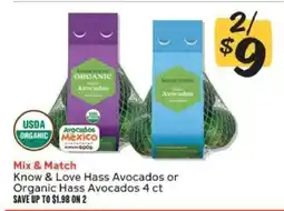Winn Dixie Know & Love Hass Avocados or Organic Hass Avocados 4 ct offer