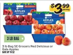 Winn Dixie 3 lb Bag SE Grocers Red Delicious or Gala Apples offer