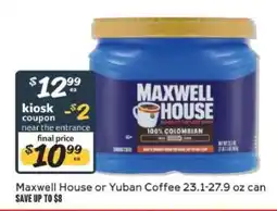 Winn Dixie Maxwell House or Yuban Coffee offer
