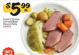 Winn Dixie Cook's Choice Corned Beef Round Flats offer