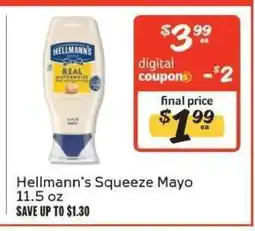 Winn Dixie Hellmann's Squeeze Mayo offer