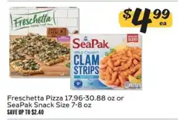 Winn Dixie Freschetta Pizza or SeaPak Snack Size offer