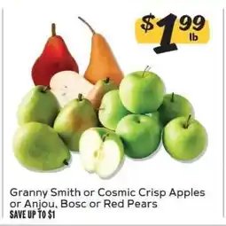 Winn Dixie Granny Smith or Cosmic Crisp Apples or Anjou, Bosc or Red Pears offer