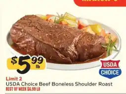 Winn Dixie USDA Choice Beef Boneless Shoulder Roast offer
