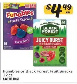 Winn Dixie Funables or Black Forest Fruit Snacks offer