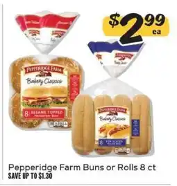 Winn Dixie Pepperidge Farm Buns or Rolls 8 ct offer