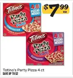 Winn Dixie Totino's Party Pizza 4 ct offer