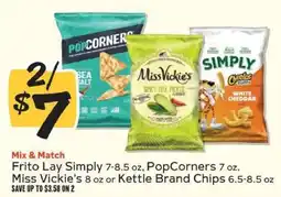 Winn Dixie Frito Lay Simply, PopCorners, Miss Vickie's or Kettle Brand Chips offer