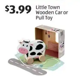 Aldi Little Town Wooden Car or Pull Toy offer