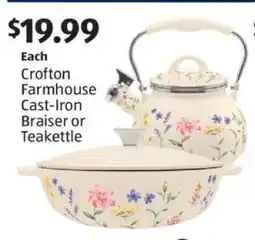 Aldi Crofton Farmhouse Cast-Iron Braiser or Teakettle offer