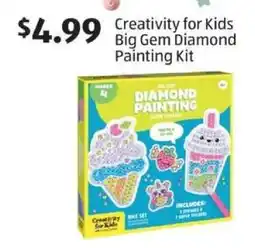 Aldi Creativity for Kids Big Gem Diamond Painting Kit offer