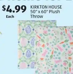 Aldi KIRKTON HOUSE 50 x 60 Plush Throw offer