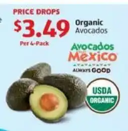 Aldi Organic Avocados offer