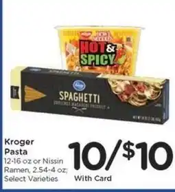Kroger Kroger Pasta offer
