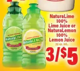 Angelo Caputo's Fresh Market NaturaLime 100% Lime Juice or NaturaLemon 100% Lemon Juice offer