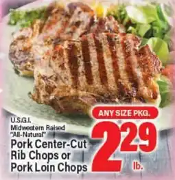 Angelo Caputo's Fresh Market U.S.G.I. Midwestern Raised All-Natural Pork Center-Cut Rib Chops or Pork Loin Chops offer