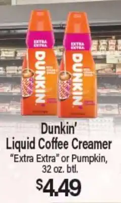 Angelo Caputo's Fresh Market Dunkin' Liquid Coffee Creamer offer