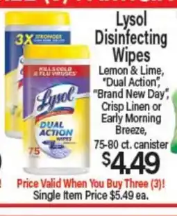 Angelo Caputo's Fresh Market Lysol Disinfecting Wipes offer