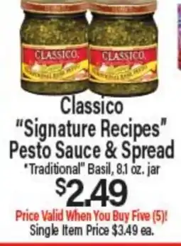 Angelo Caputo's Fresh Market Classico Signature Recipes Pesto Sauce & Spread offer
