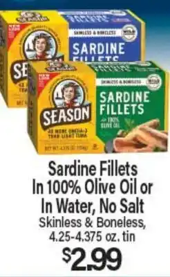 Angelo Caputo's Fresh Market Sardine Fillets In 100% Olive Oil or In Water, No Salt offer