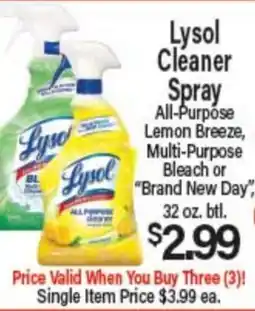 Angelo Caputo's Fresh Market Lysol Cleaner Spray offer