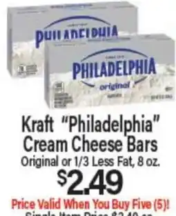 Angelo Caputo's Fresh Market Kraft Philadelphia Cream Cheese Bars offer